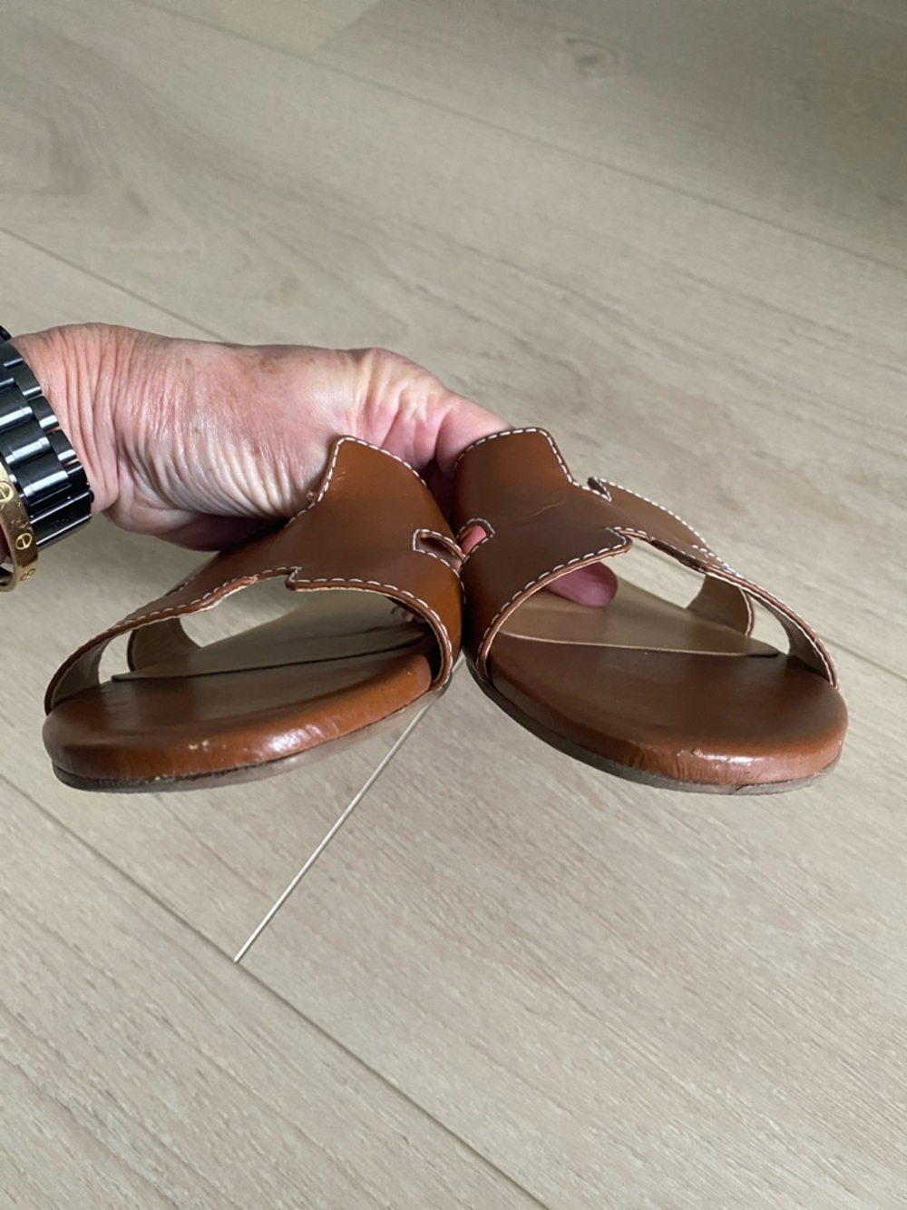 French Sole Cognac Alibi H Sandals 9 - Picture 4 of 9